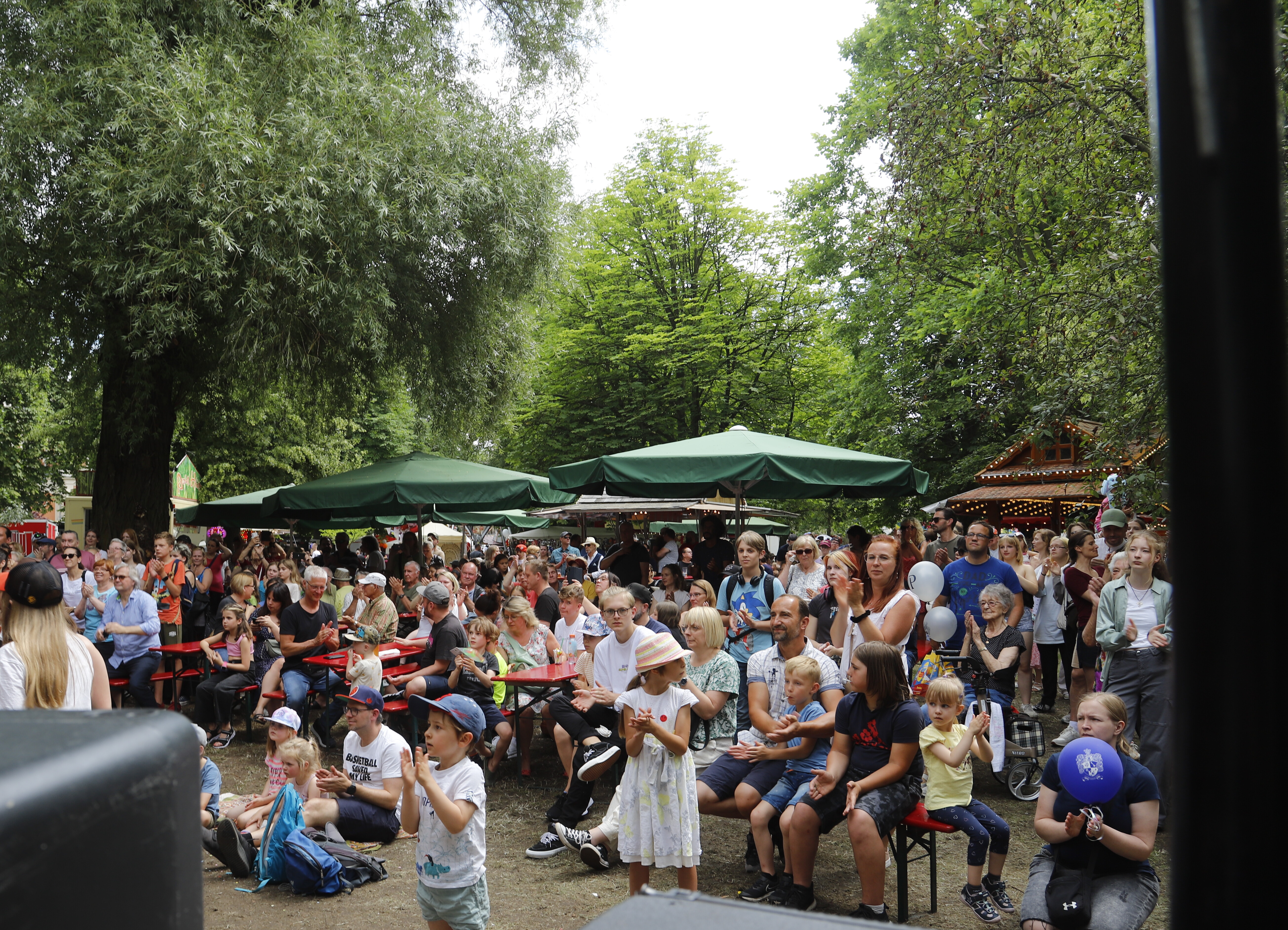 Zuschauer vor Parkbühne