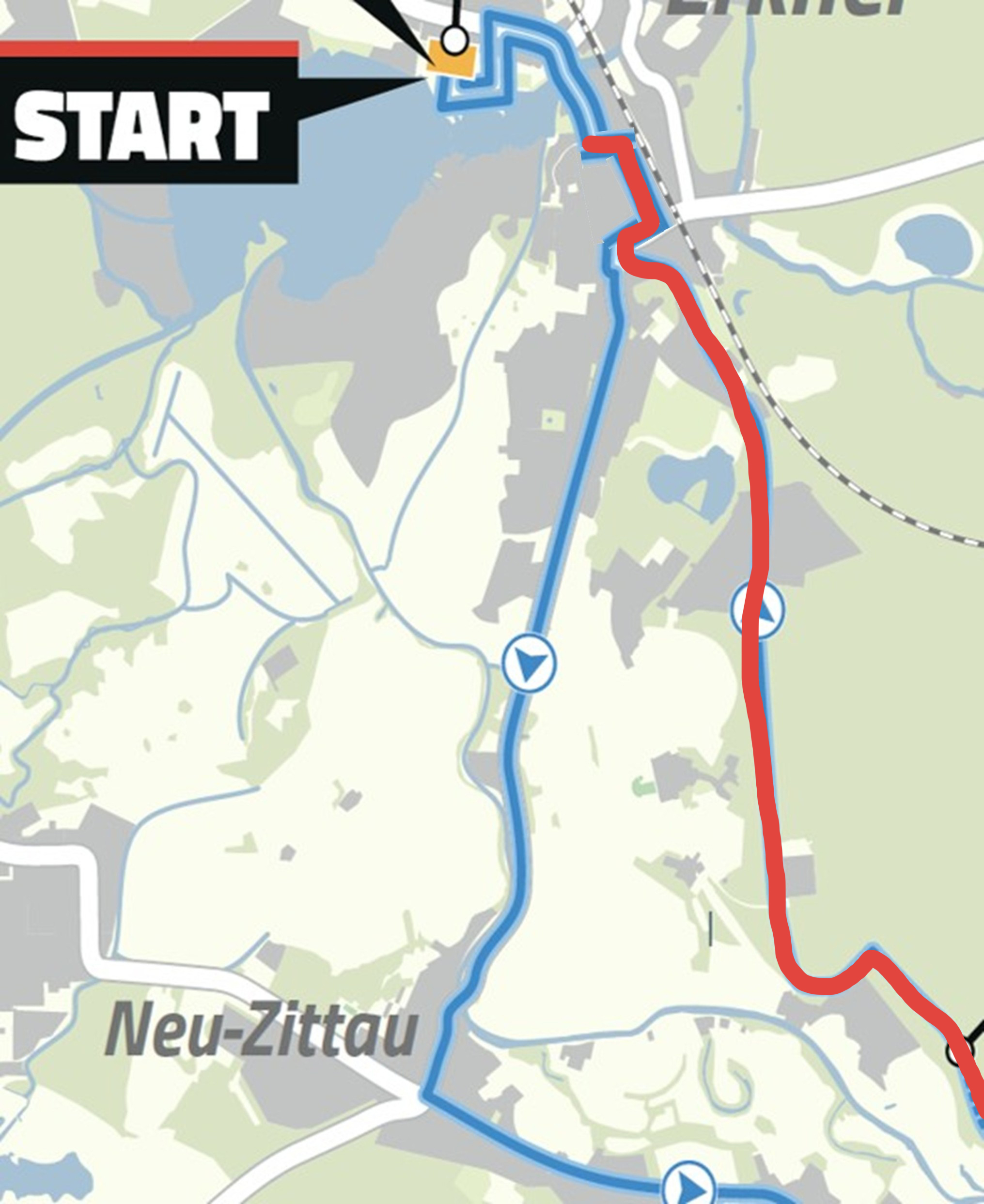 Wettkampfstrecke Sonntag Jägerbude I Hohenbinde – Erkner Zentrum