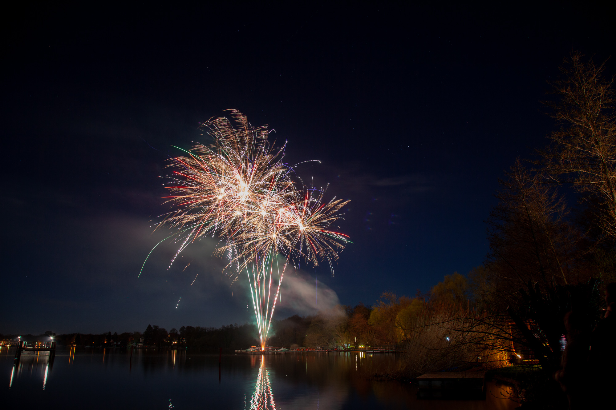 Feuerwerk über Dämeritzsee