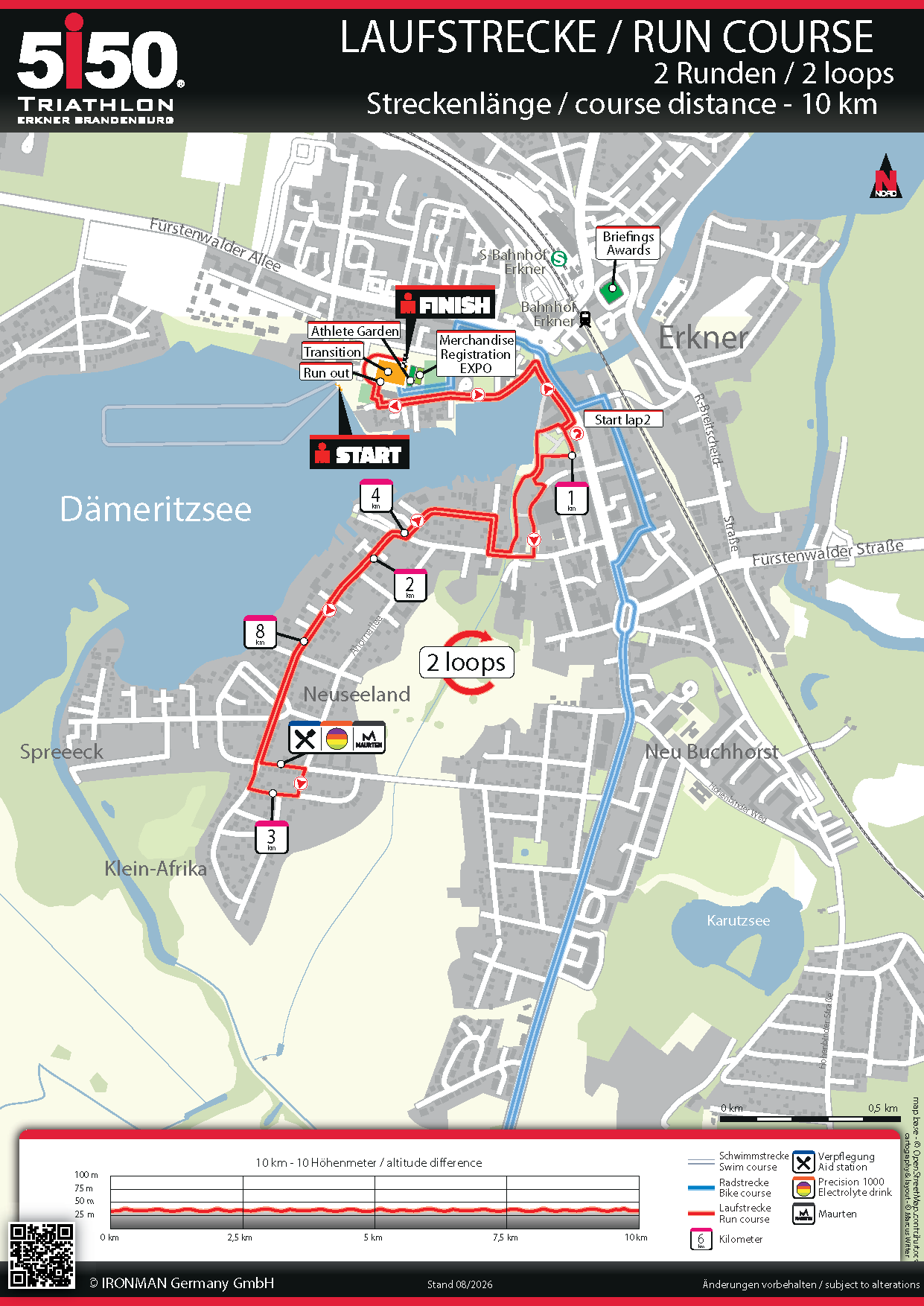 IRONMAN 5i50 Laufstrecke