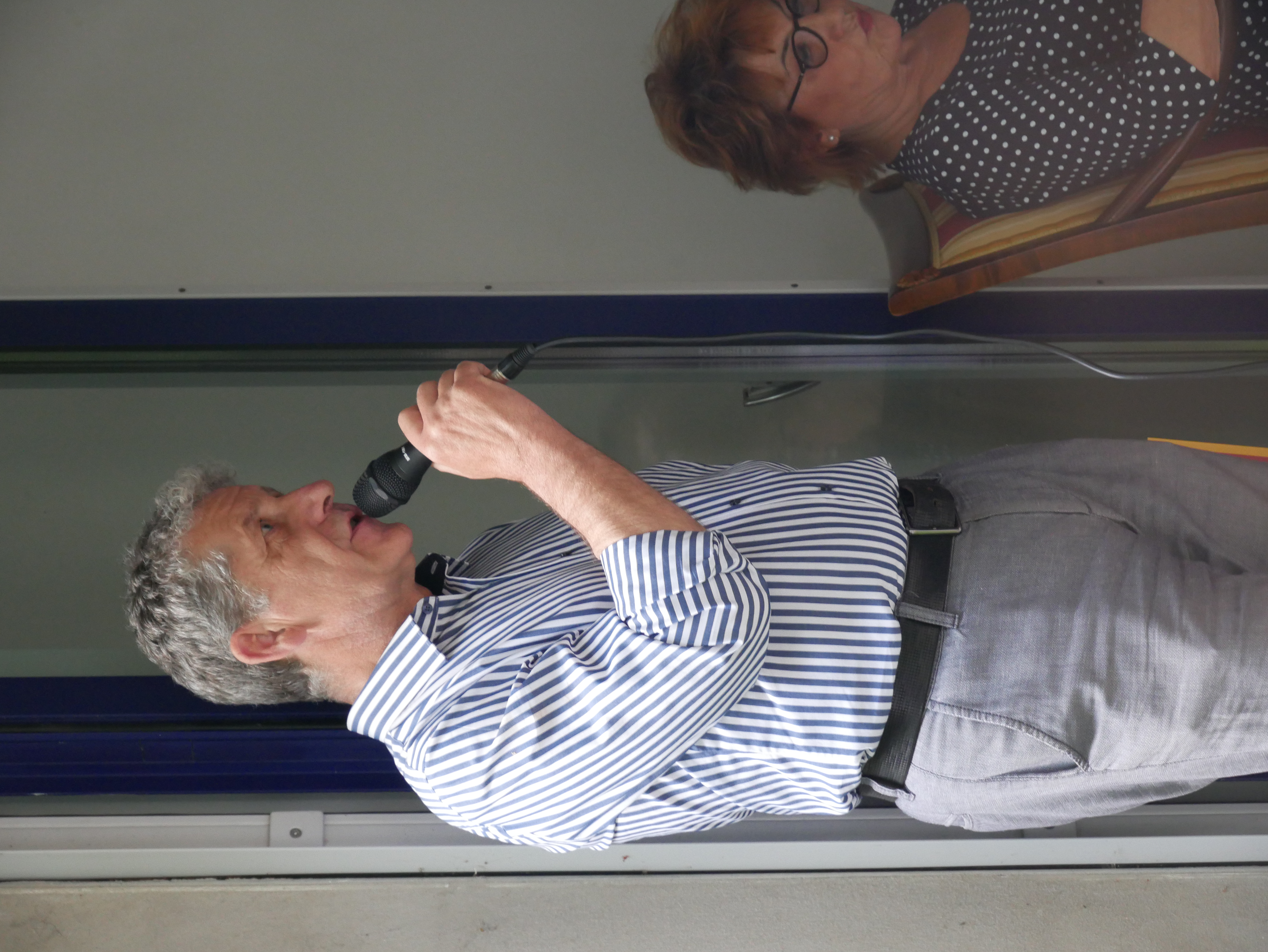 Der Leiter des Gerhart-Hauptmann-Museums Erkner, Stefan Rohlfs, während der Vernissage im Dichterkreis-Museum in Berlin-Friedrichshagen Leiter des Gerhart-Hauptmann-Museums Erkner, Stefan Rohlfs