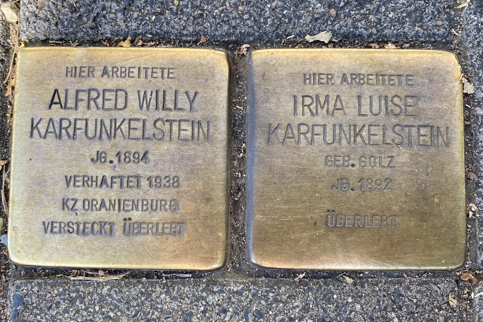 Stolpersteine Karfunkelstein