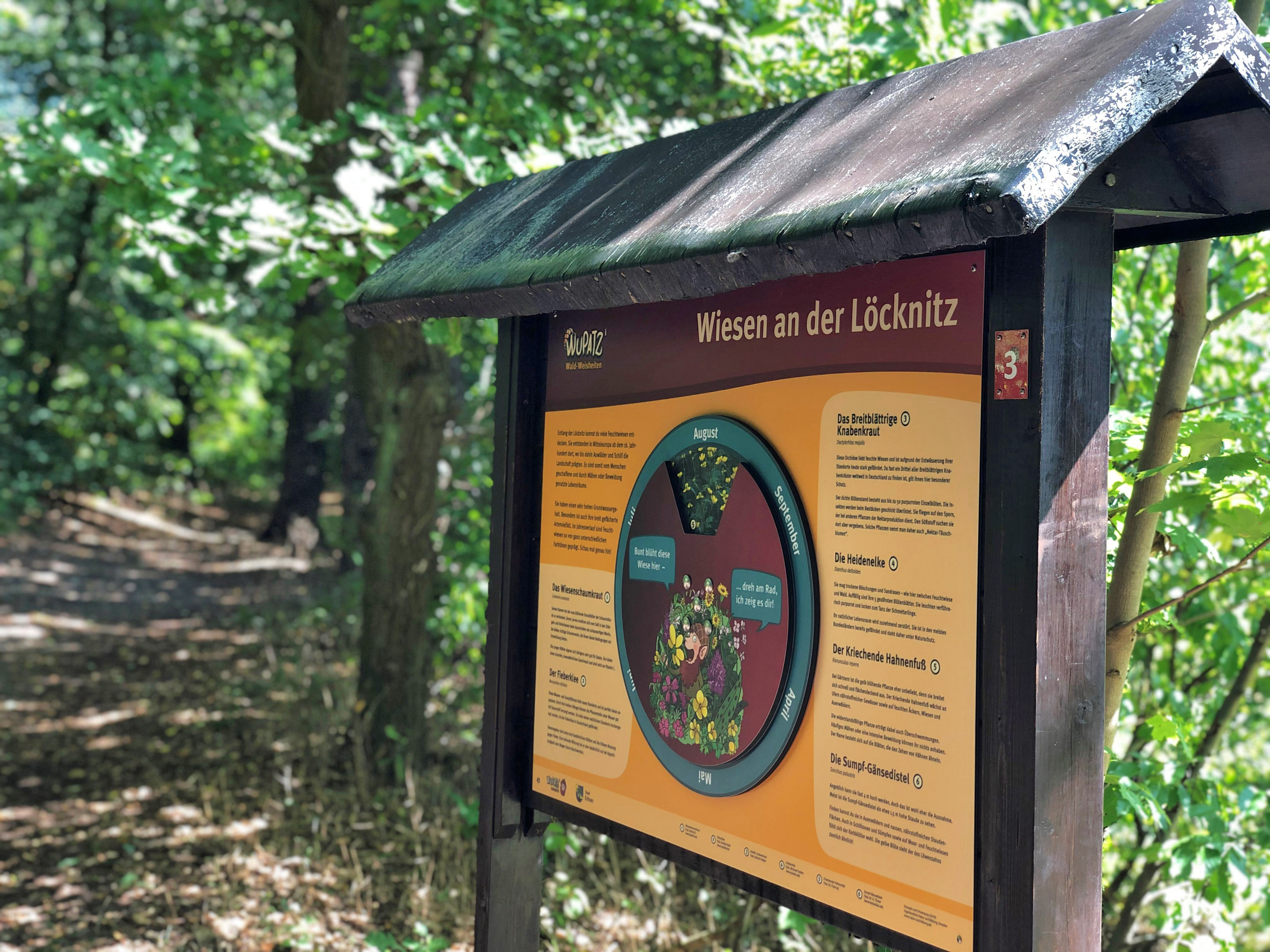 Infotafel mit Drehscheibe