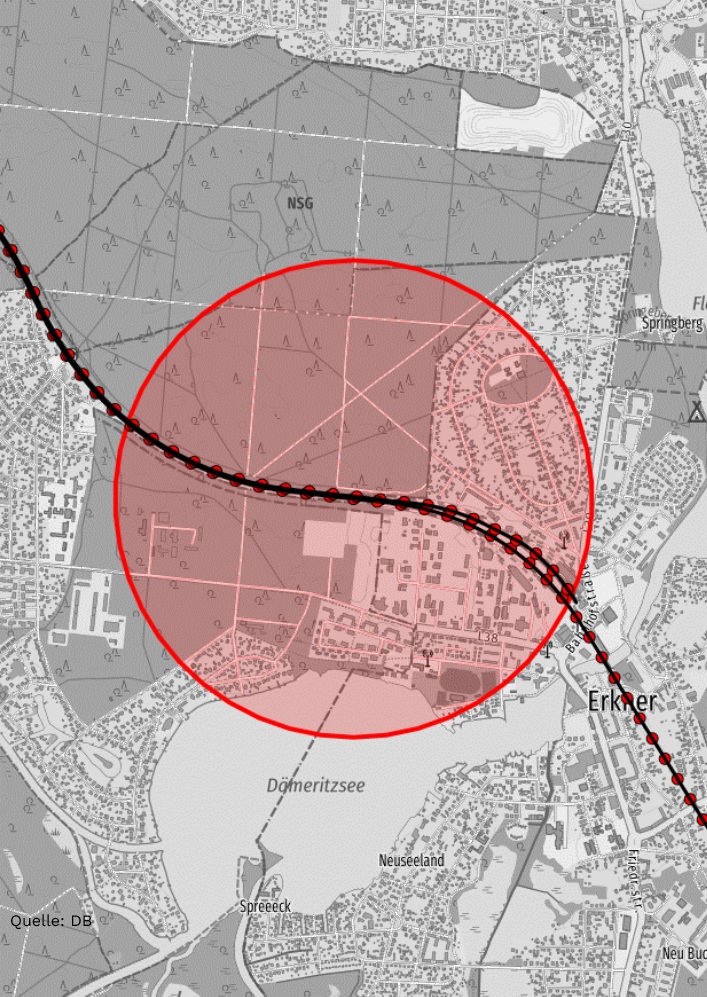 L&auml;rmemission Gleisbauarbeiten RE1